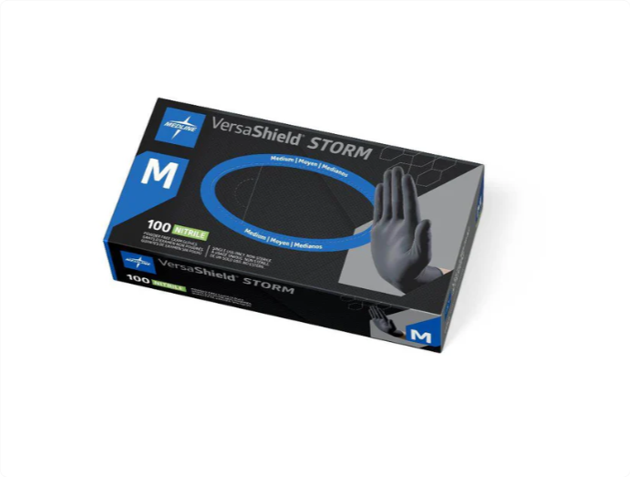 VersaShield® Storm Black Nitrile Gloves