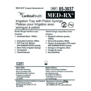 Med-Rx Irrigation Tray with 60mL Piston Syringe