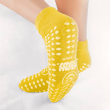 Pillow Paws Risk-Alert Slipper Sock Yellow