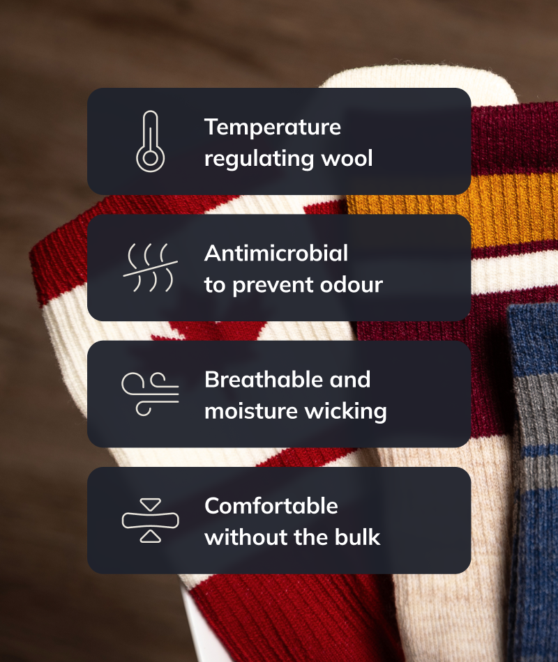 Canuck Merino Athletic Crew Socks - Image 3