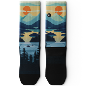Coastal Fade Athletic Crew Socks