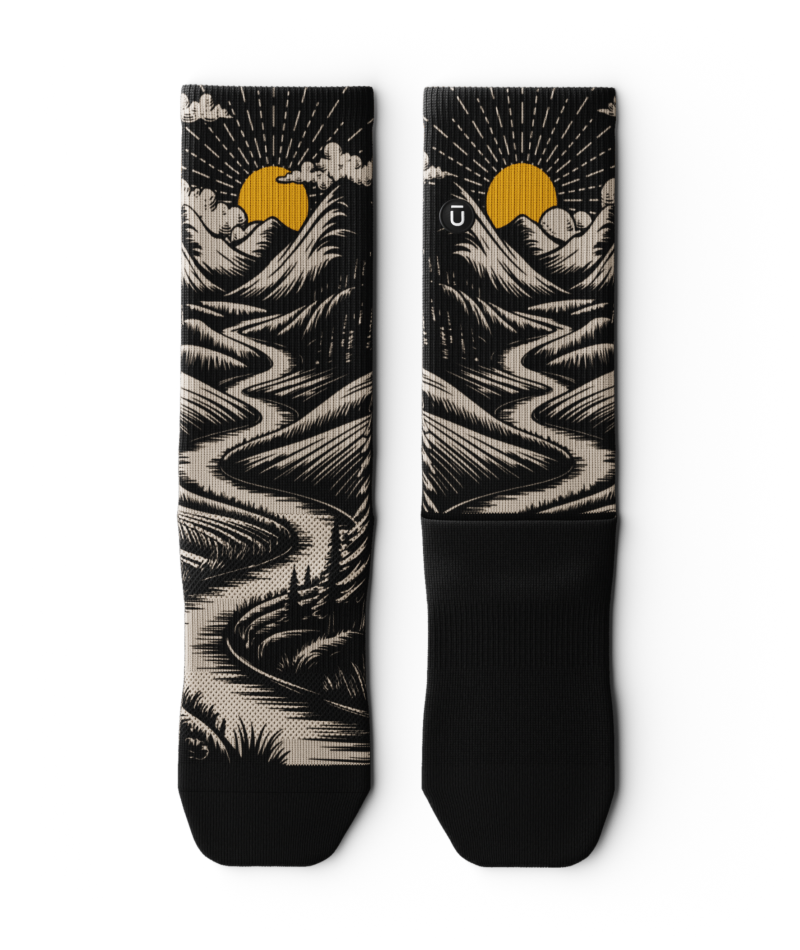 Contrast Valley Athletic Crew Socks