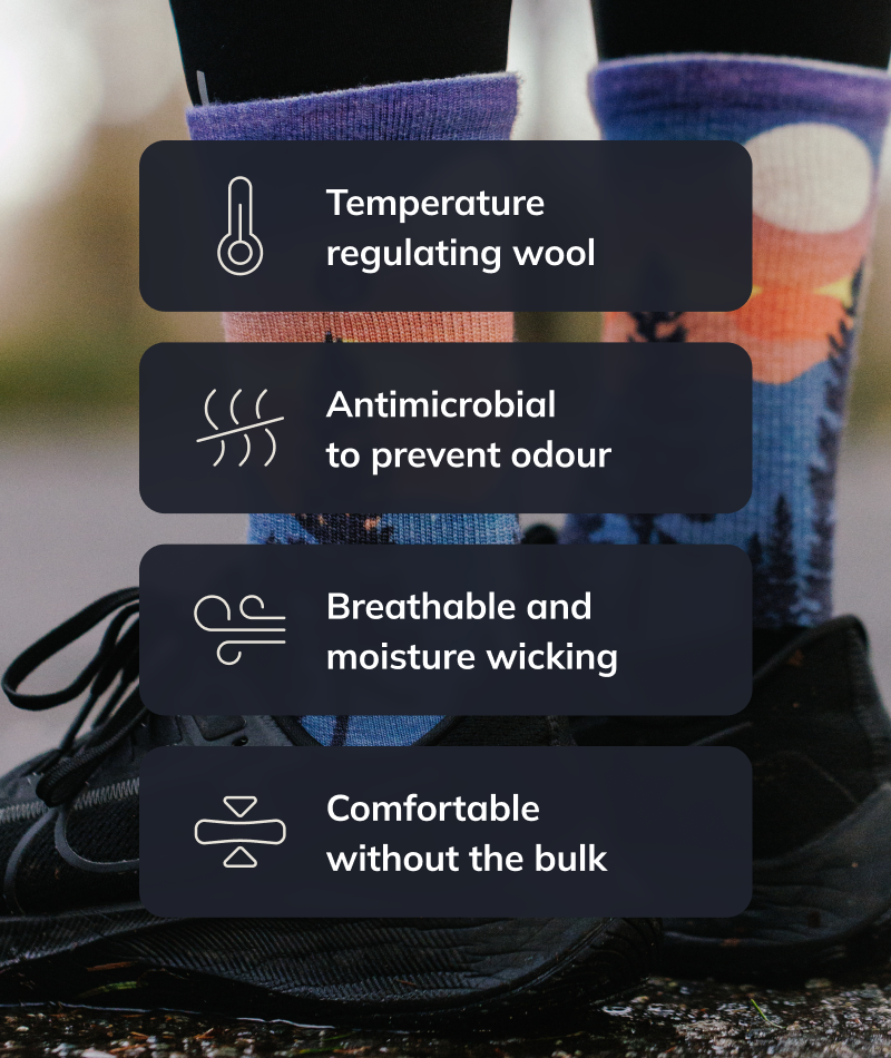 Day 'N Night Merino Lite Athletic Crew Socks - Image 4
