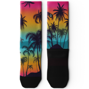 Electric Tropics Athletic Crew Socks
