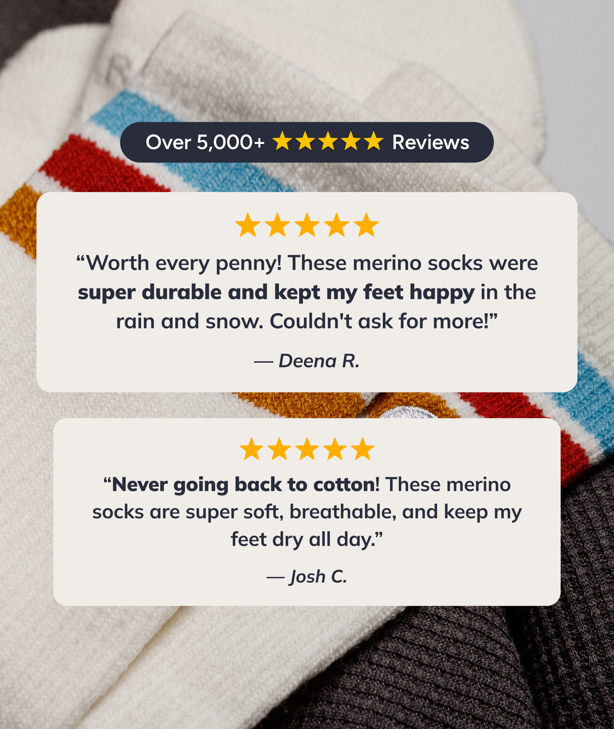 Merino Moonstone Athletic Crew Socks - Image 4