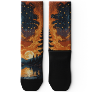 Fiery Night Athletic Crew Socks