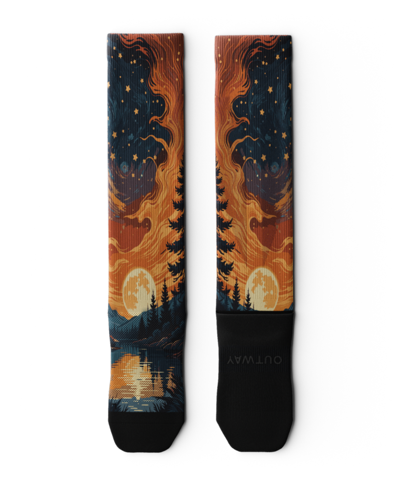 Fiery Night Knee-High Compression Socks - Image 5