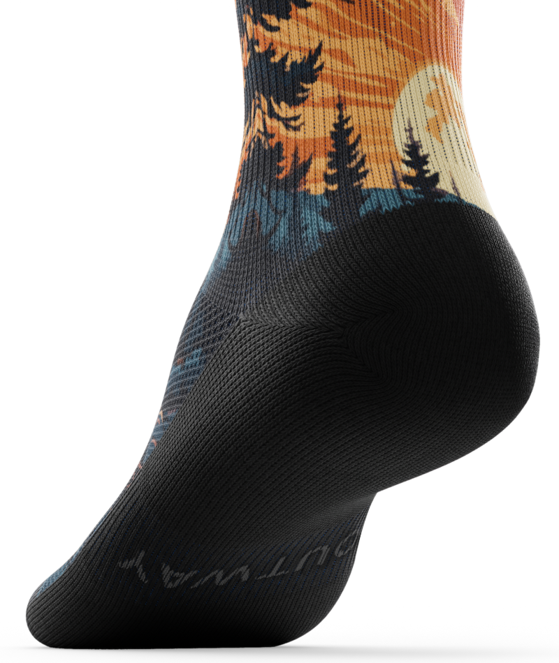 Fiery Night Knee-High Compression Socks