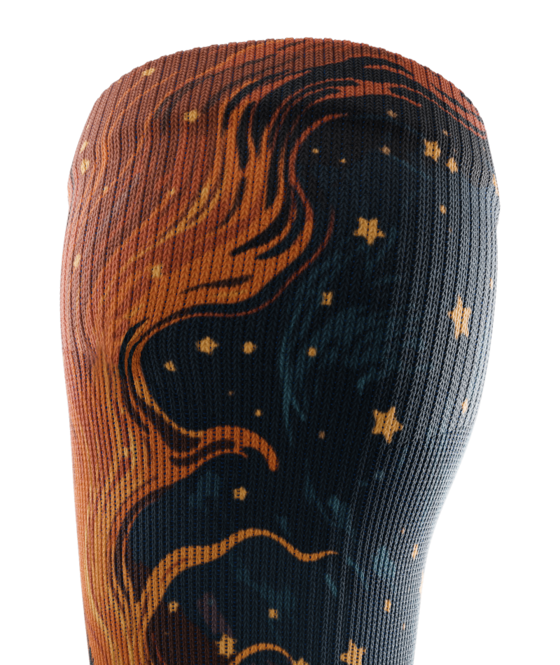 Fiery Night Knee-High Compression Socks - Image 4