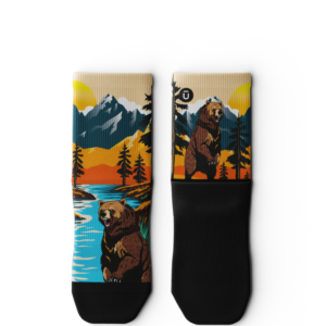 Grizzly Bear Athletic Quarter Socks