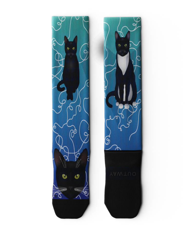 Kitten Around Knee-High Compression Socks - Image 5