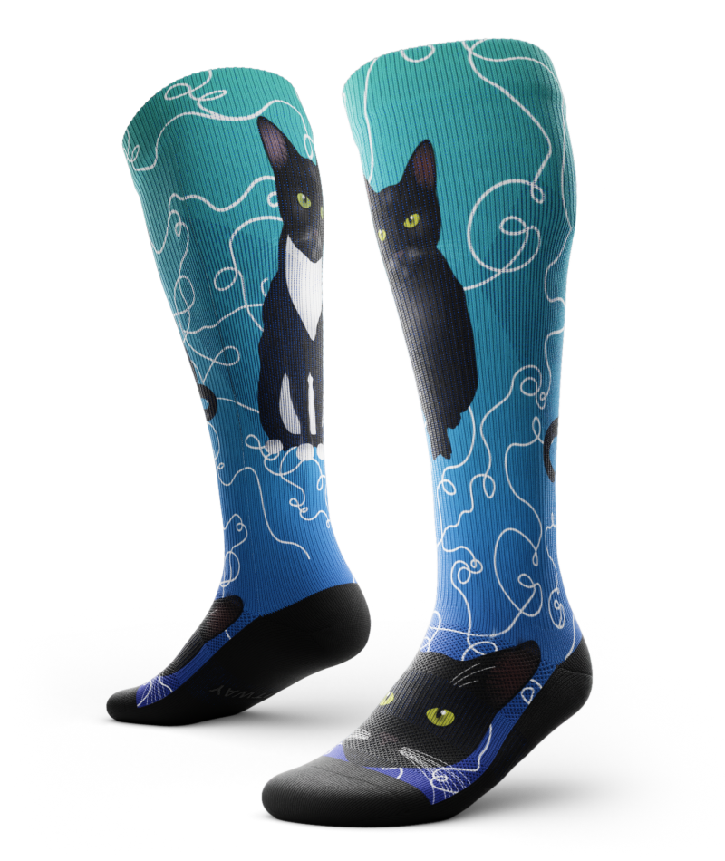 Kitten Around Knee-High Compression Socks - Image 3