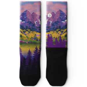 Lavender Height Athletic Crew Socks