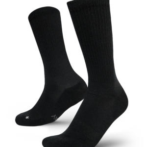 Merino Black Athletic Crew Socks