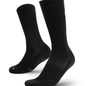 Merino Lite Black Athletic Crew Socks
