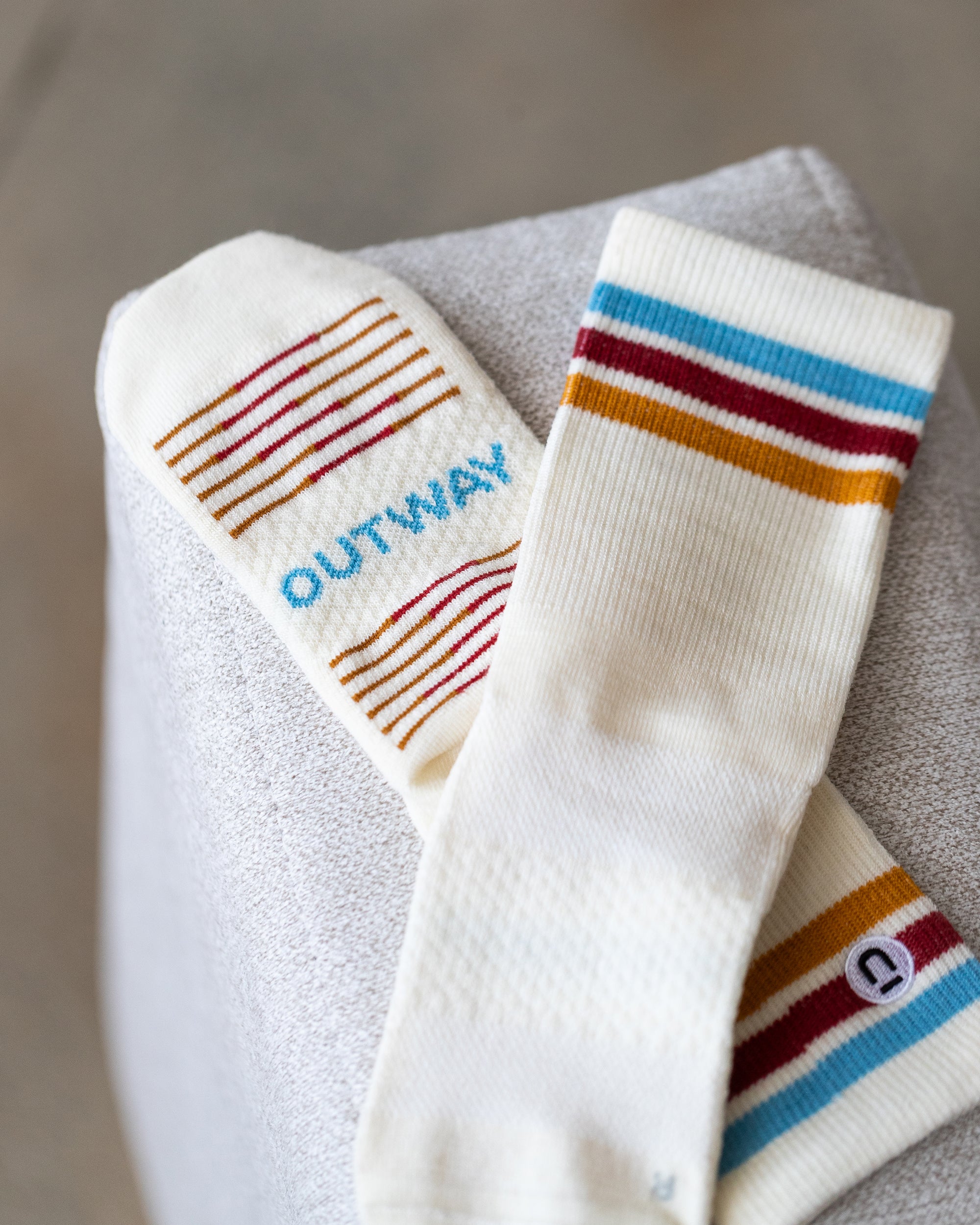 Merino Lite Moonstone Athletic Crew Socks - Image 3