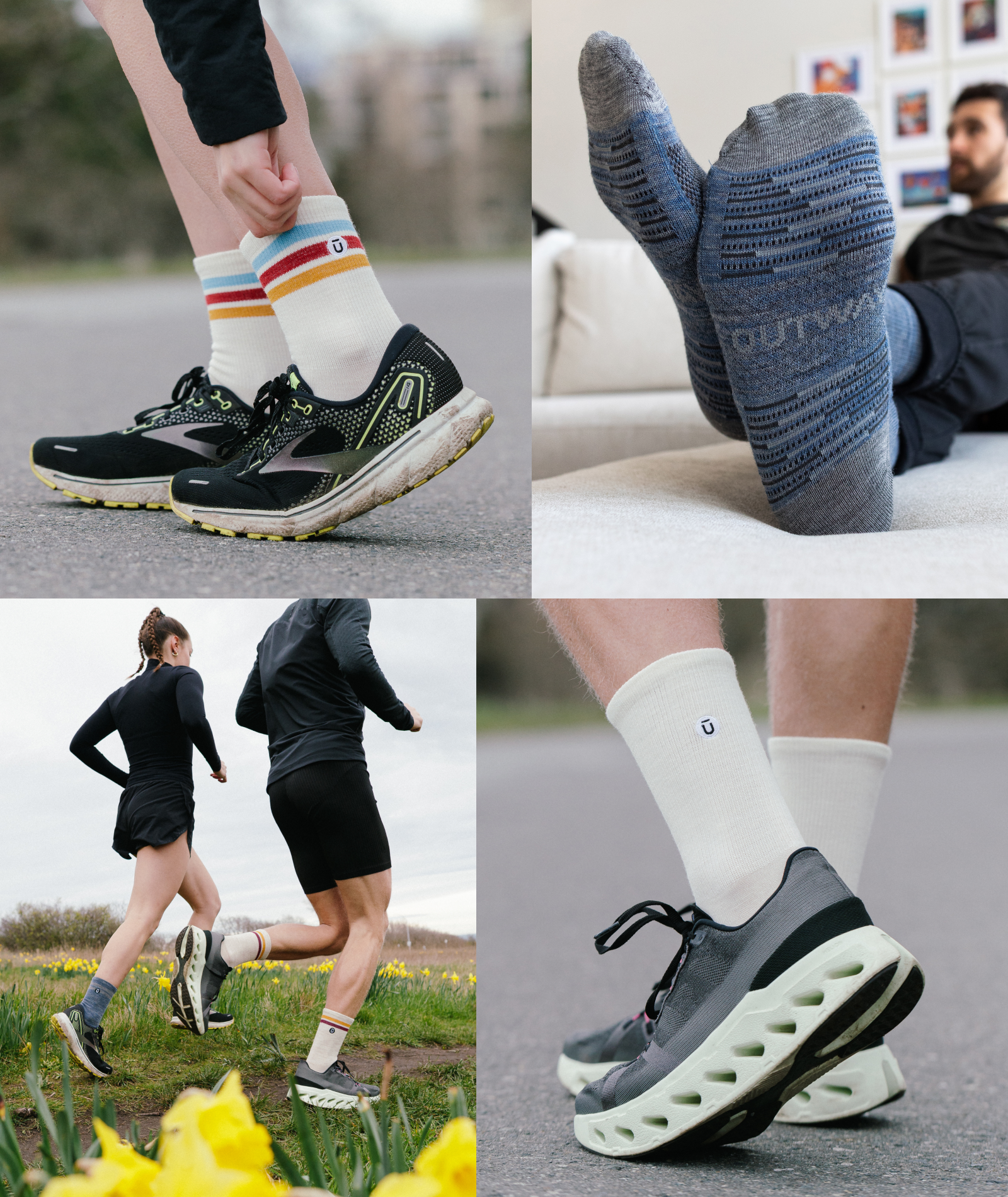 Merino Lite Moonstone Athletic Crew Socks - Image 4