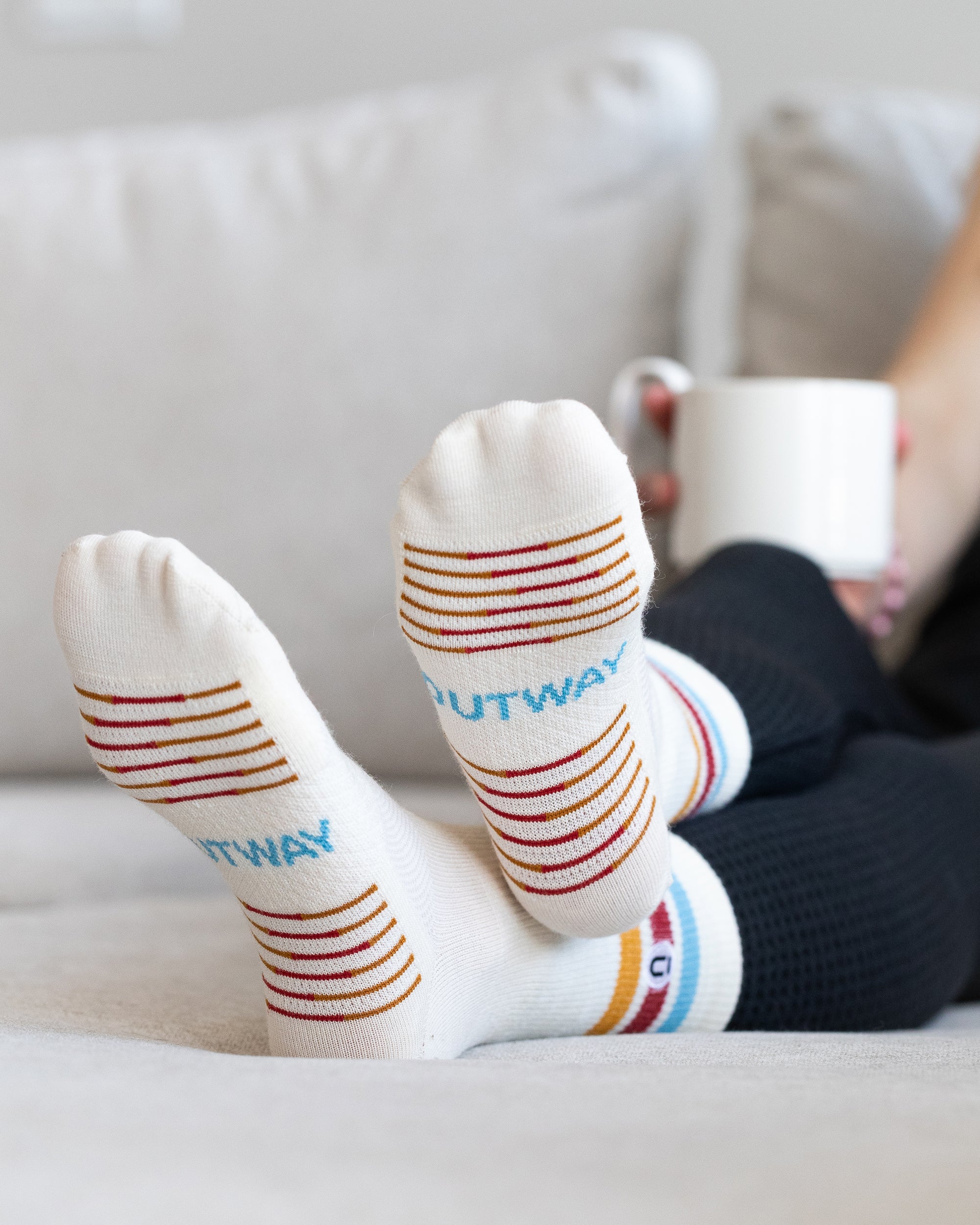 Merino Lite Moonstone Athletic Crew Socks - Image 7