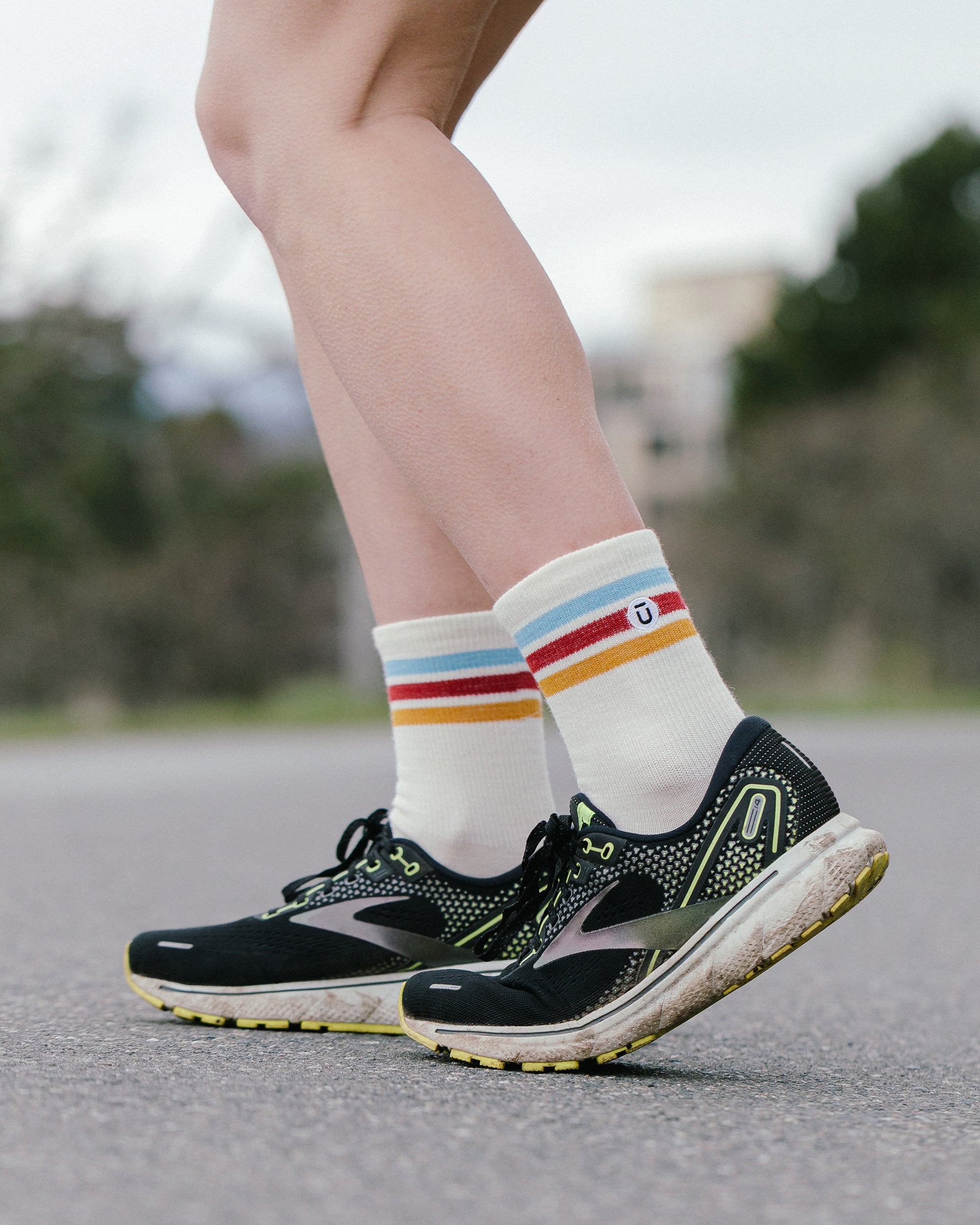 Merino Lite Moonstone Athletic Crew Socks - Image 9