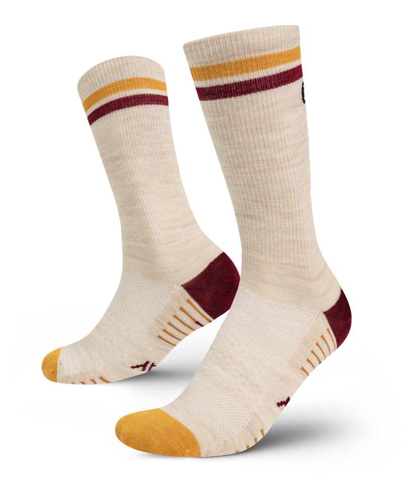 Merino Lite Sand Athletic Crew Socks