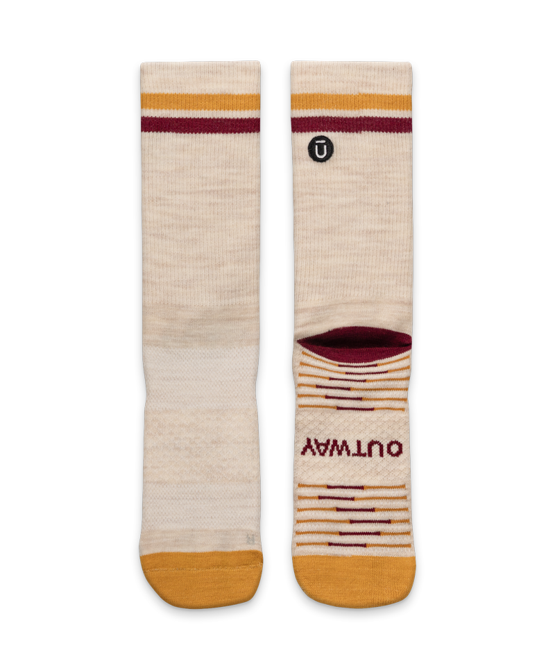 Merino Lite Sand Athletic Crew Socks - Image 2