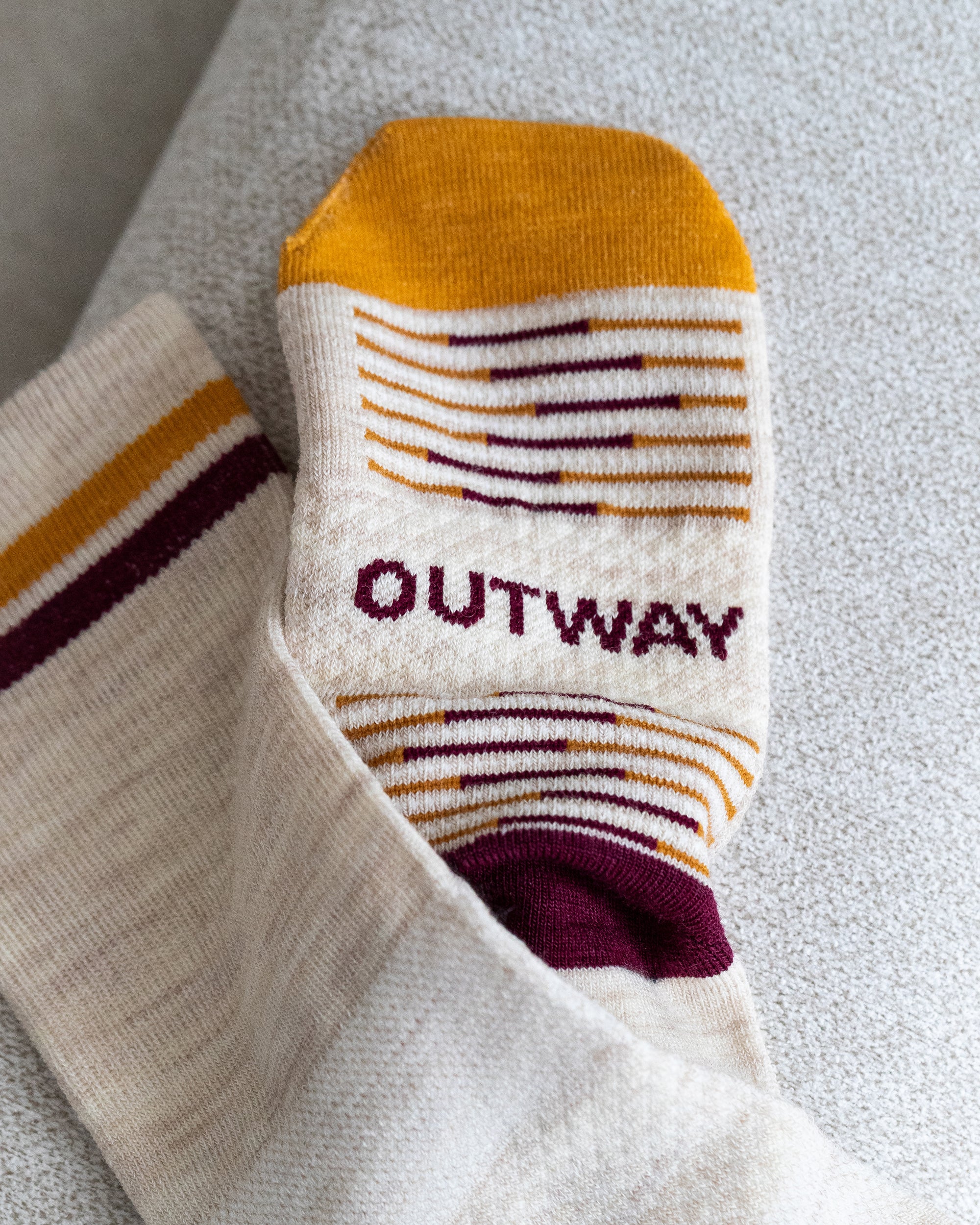 Merino Lite Sand Athletic Crew Socks - Image 4