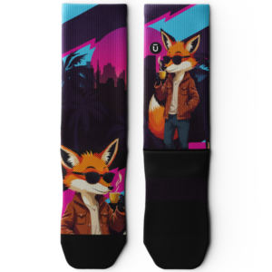 Midnight Fox Athletic Crew Socks