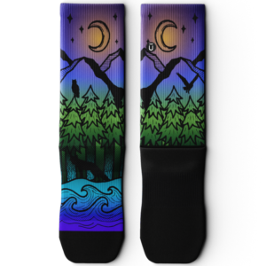 Night Time Bliss Athletic Crew Socks