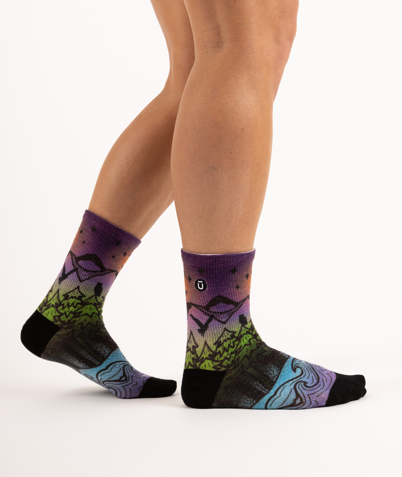 Night Time Bliss Merino Lite Athletic Crew Socks - Image 8