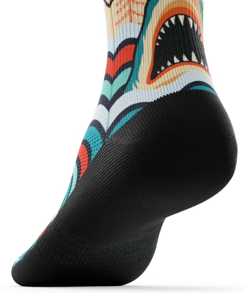 Retro Jaws Athletic Crew Socks - Image 3