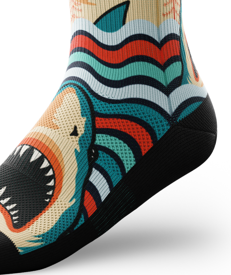 Retro Jaws Athletic Crew Socks - Image 5