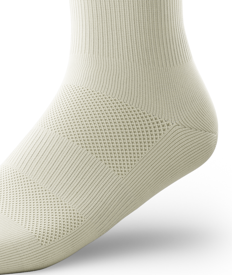 Retro Off White Athletic Crew Socks - Image 5