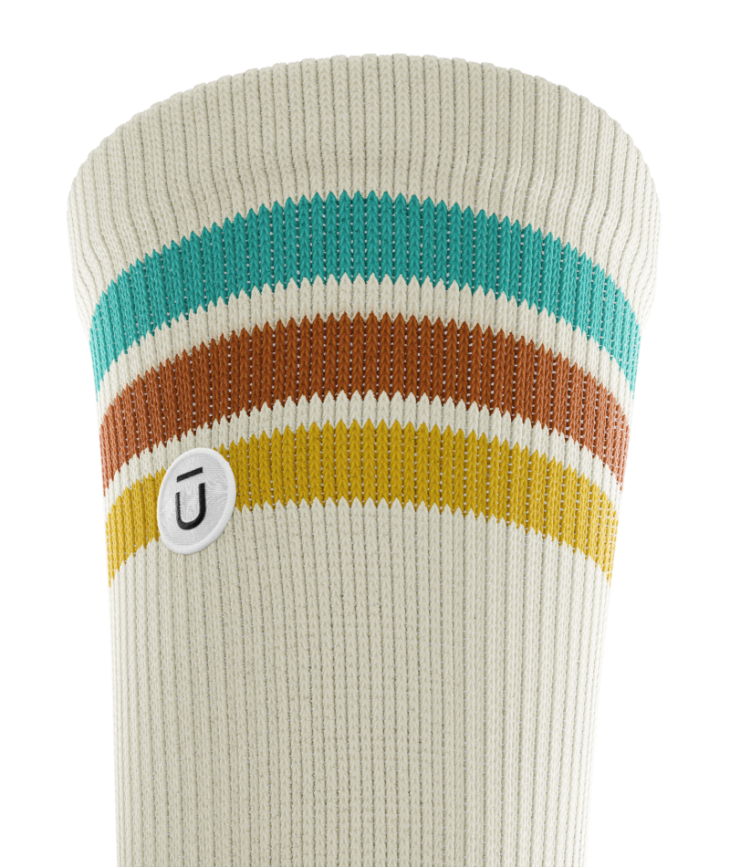 Retro Off White Athletic Crew Socks - Image 6