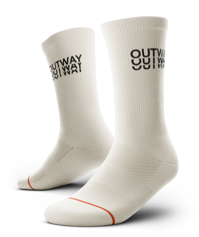 Core Off White Athletic Crew Socks