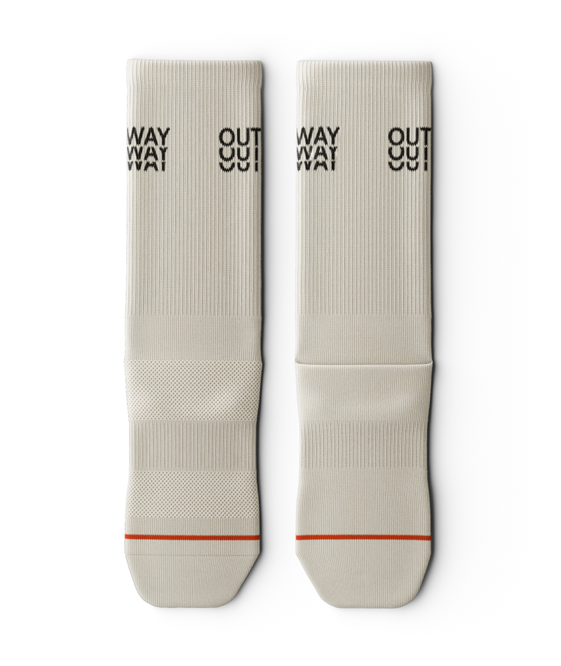 Core Off White Athletic Crew Socks - Image 2