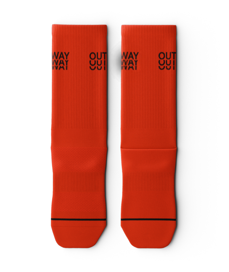 Core Orange Athletic Crew Socks - Image 2