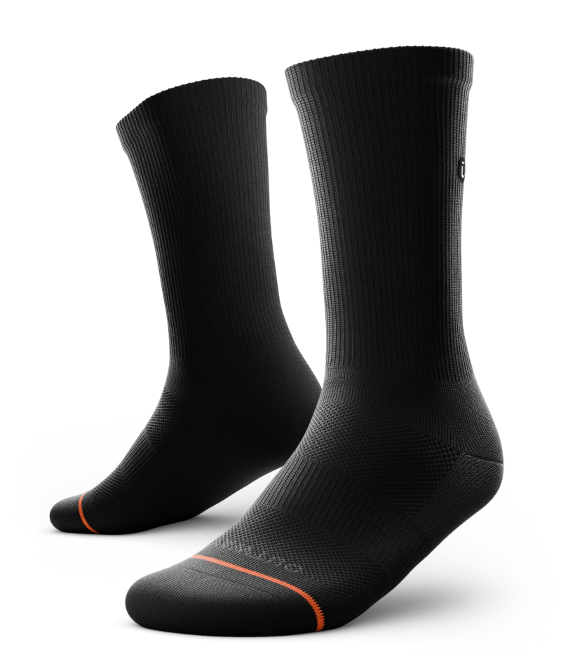 Flagship Black Athletic Crew Socks