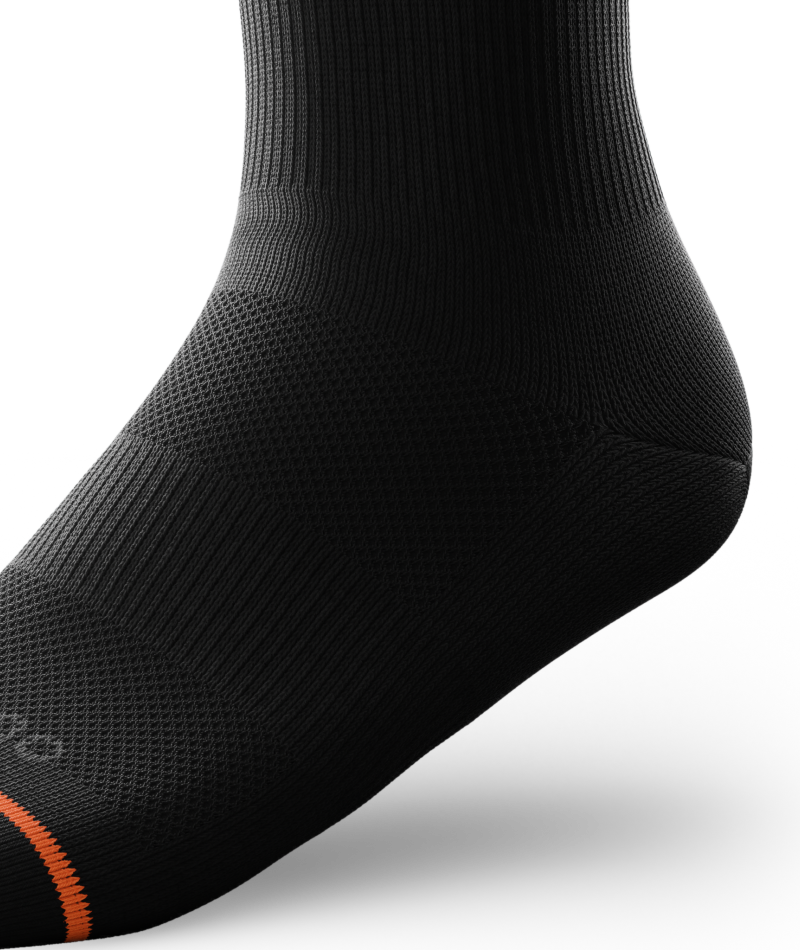 Flagship Black Athletic Crew Socks - Image 5