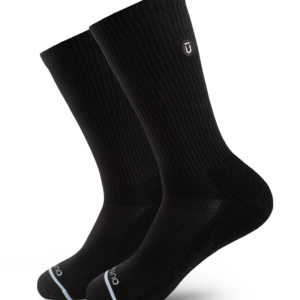 Flagship Supima Cotton Black Athletic Crew Socks