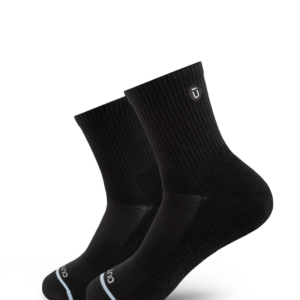 Flagship Supima Cotton Black Athletic Quarter Socks