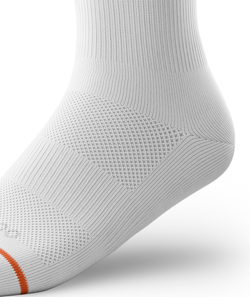 Flagship White Athletic Crew Socks - Image 5