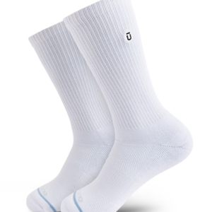 Flagship Supima Cotton White Athletic Crew Socks