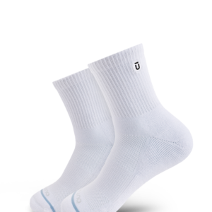 Flagship Supima Cotton White Athletic Quarter Socks